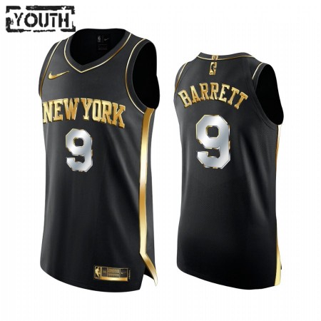 Maglia NBA New York Knicks RJ Barrett Barrett 9 2020-21 Nero Golden Edition Swingman - Bambino